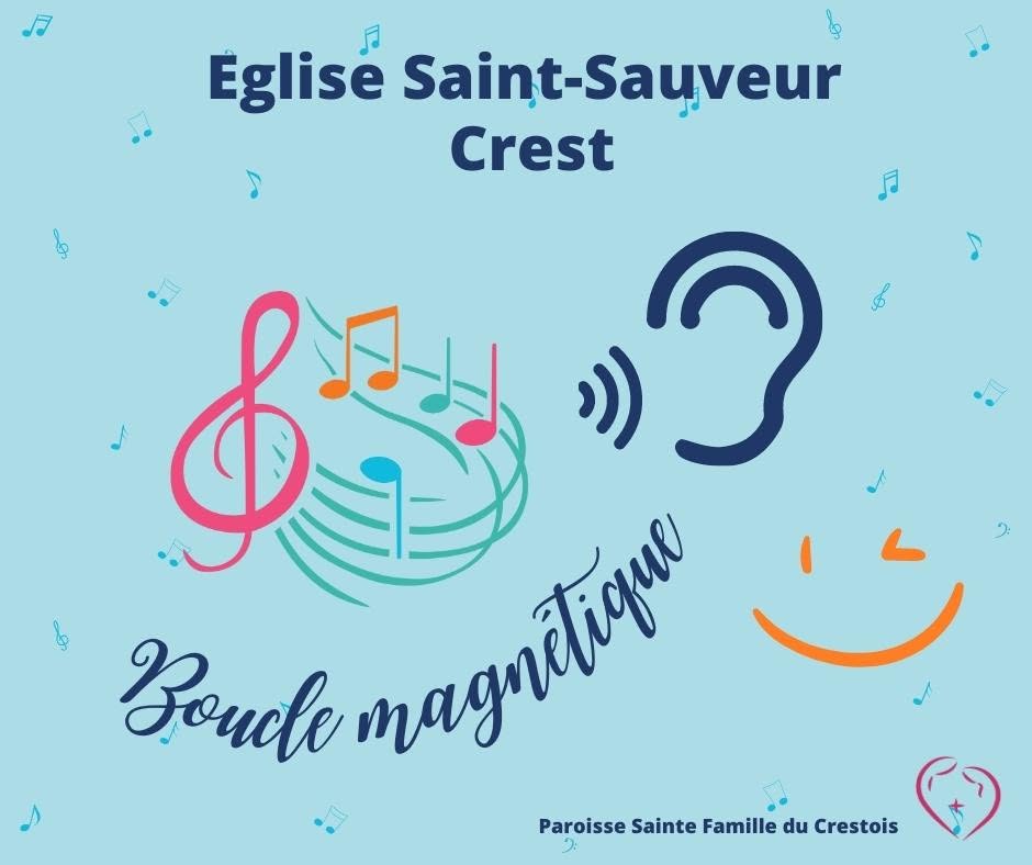 Illustration signalant la présence d’une boucle magnétique à l’église Saint-Sauveur